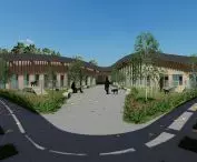 Animal hotel project, inner courtyard 