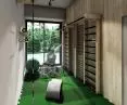 The apartment has a special room for rehabilitation 