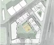 Project of a habitat in Wroclaw, first floor plan