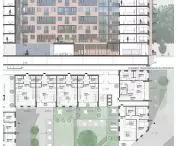 Projekt habitatu we Wrocławiu, przekrój i rzut
