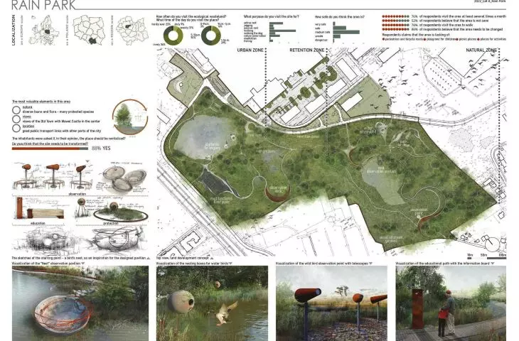 Competition board, the project was awarded 3rd Prize in Category A