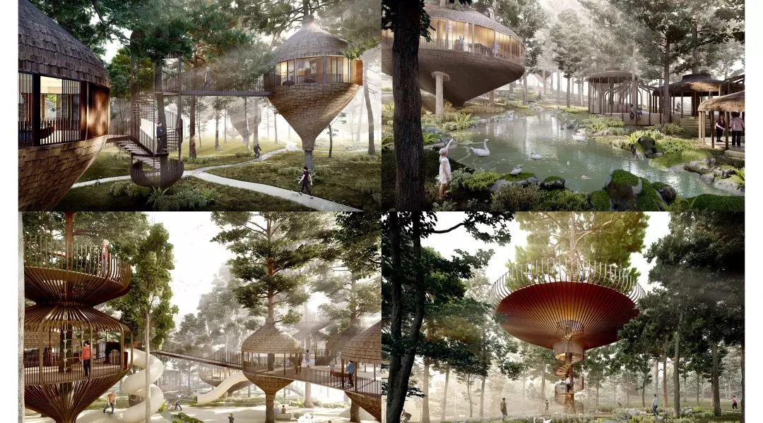 Nagroda Główna, proj.: „Lanterns in the woods”