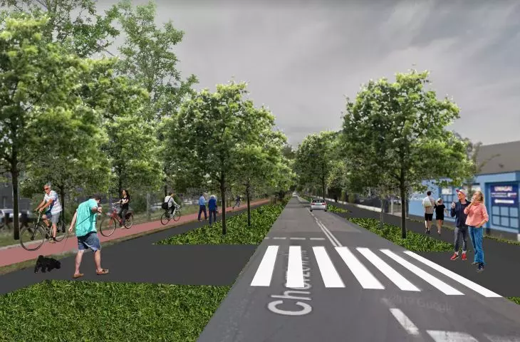 The authors focused on making changes along Chorzowska Street in Gliwice