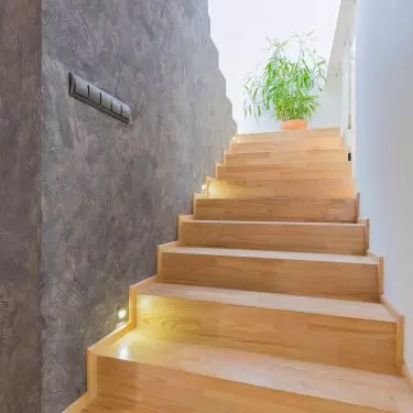 Proper lighting ensures safe use of stairs