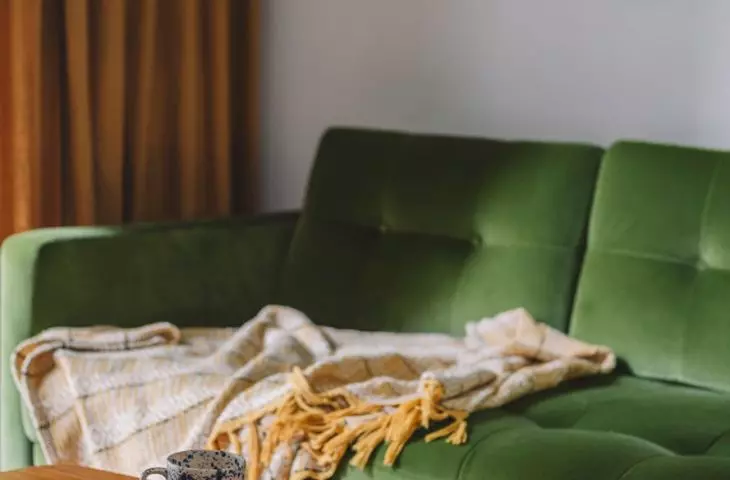 Dark green sofa