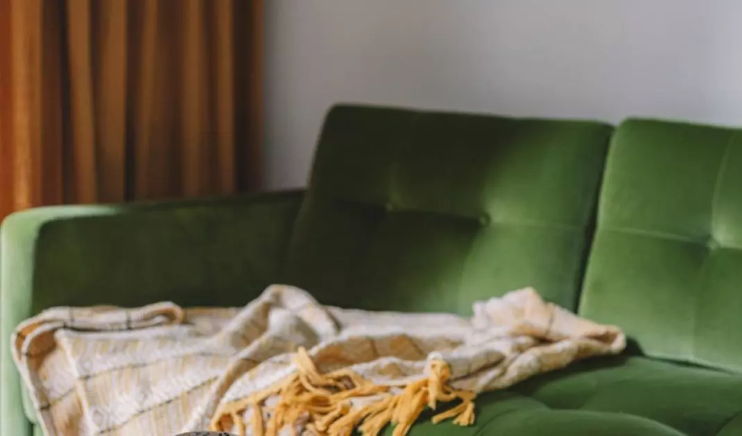 Dark green sofa