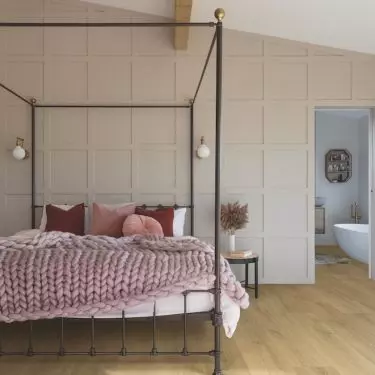 Bright bedroom floor