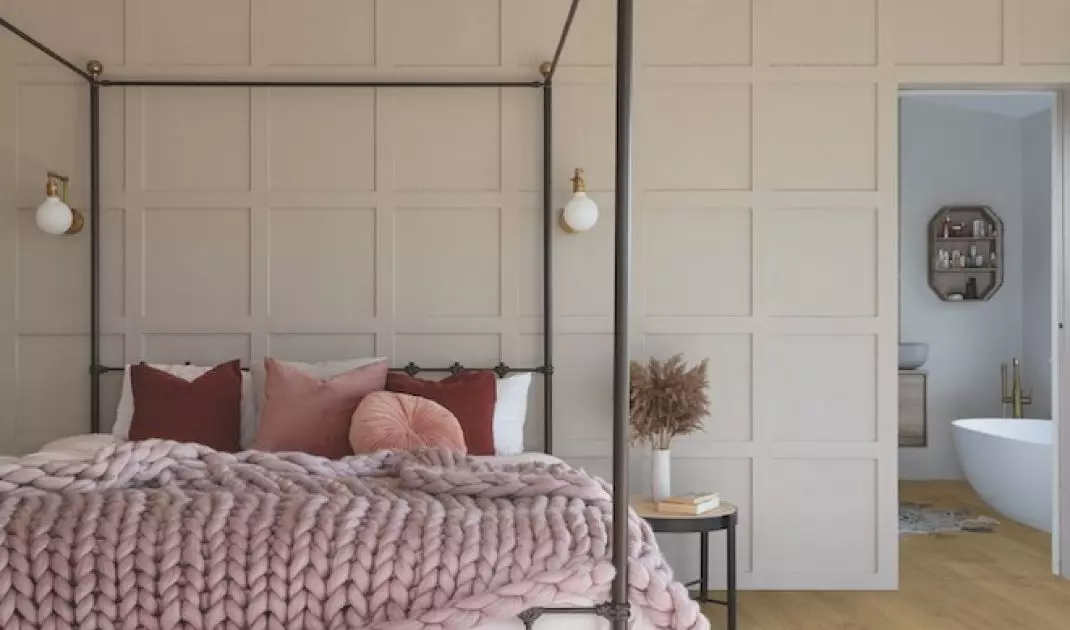 Bright bedroom floor