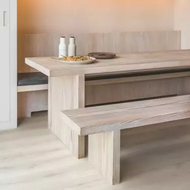 Wooden flooring in the kitchen