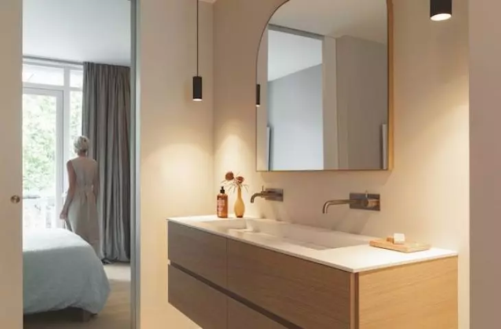 Bright bathroom floor