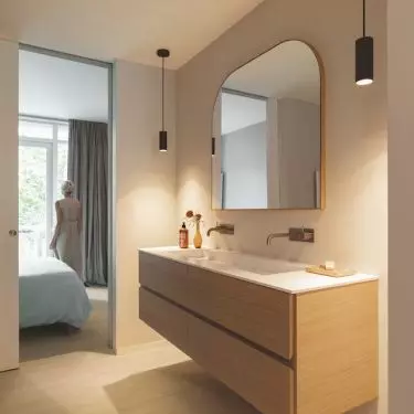 Bright bathroom floor