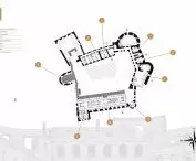 Concept for the modernization of Janowiec Castle, level 1 view