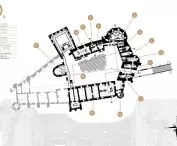 Concept of the modernization of the Castle in Janowiec, projection of level 0 