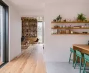 Kitchen overlooking the living room