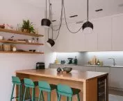 Life in the kitchen centers around the island