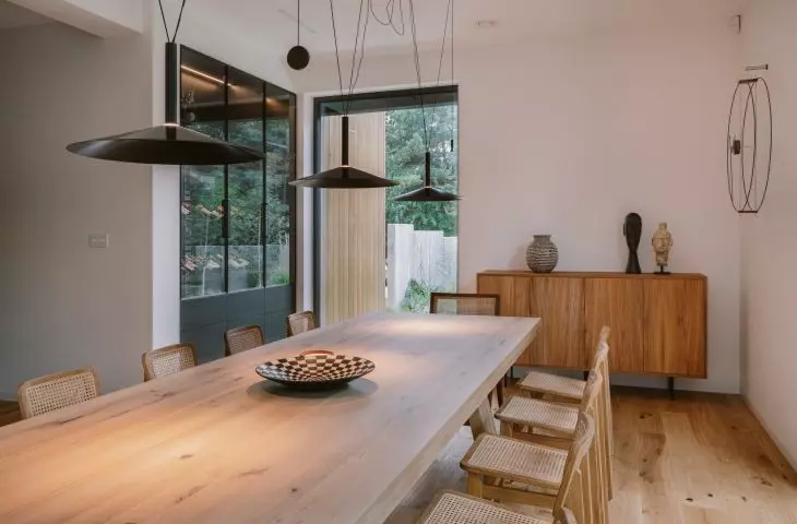 Boho style home interiors, dining room