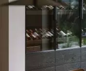 Wine cabinet in the dining room