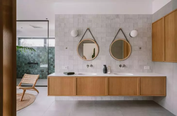 Boho style bathroom