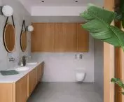 Interior of the upstairs bathroom