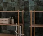 Architects chose green ceramic tiles