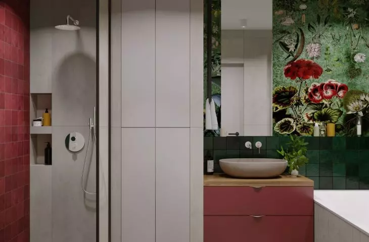One of the bathrooms