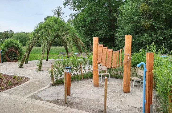 The gazebo complements the other attractions located in this space