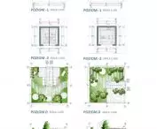 projections and cross-sections of the structural model for urban spaces - MODEL I