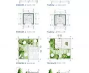 projections and cross-sections of the structural model for non-urban spaces - MODEL II