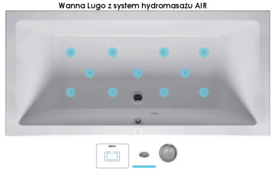 Wanna Lugo
z systemem hydromasażu AIR
