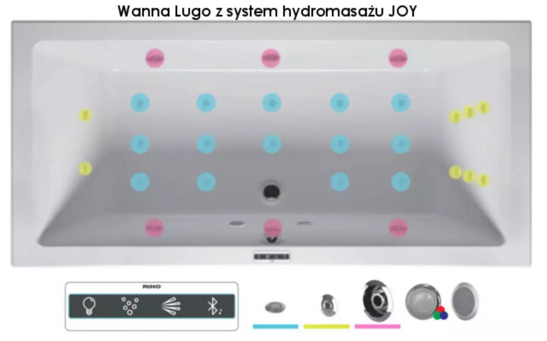 Wanna Lugo
z systemem hydromasażu JOY 