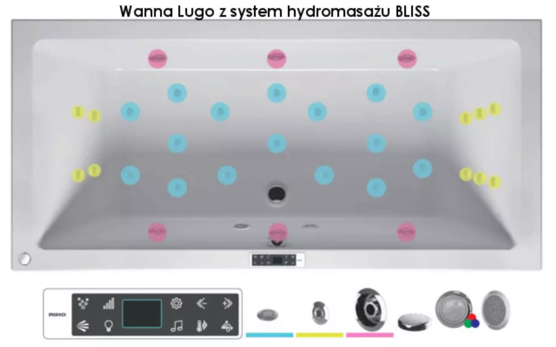 Wanna Lugo
z systemem hydromasażu BLISS