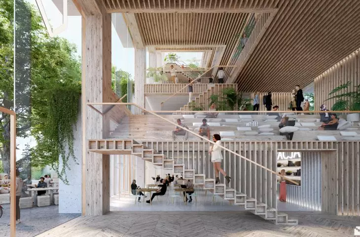 The architects' goal was to strive for transparency, visibility and interconnectedness in the design