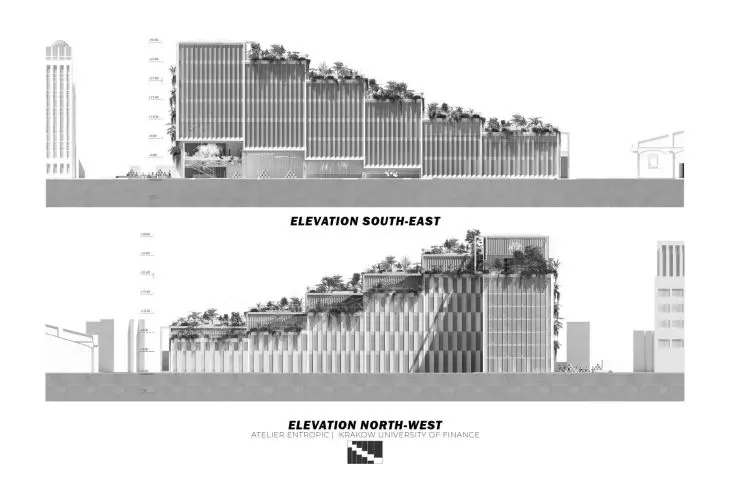 south-east and north-west elevations