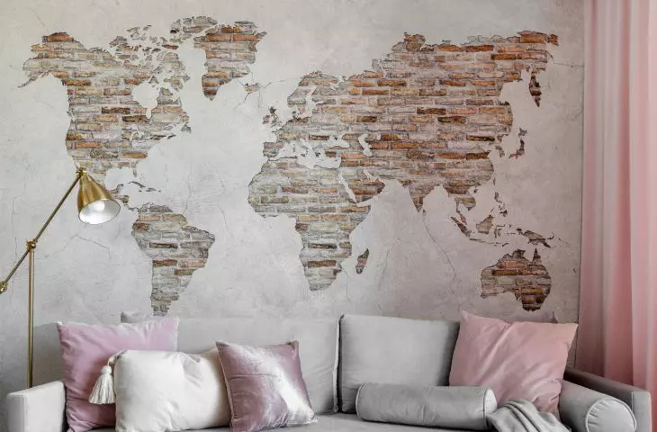 Wallpaper in the living room