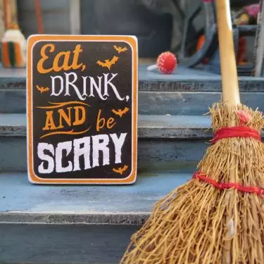 The witch motif will be perfect for Halloween decorations