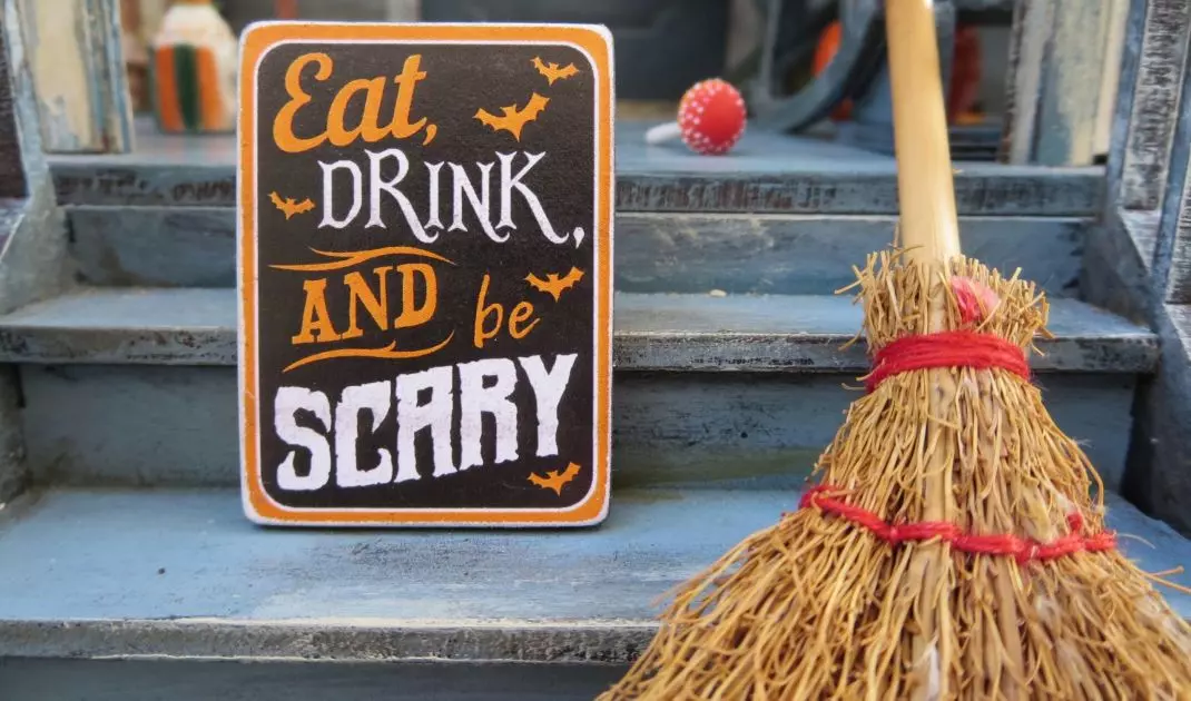 The witch motif will be perfect for Halloween decorations