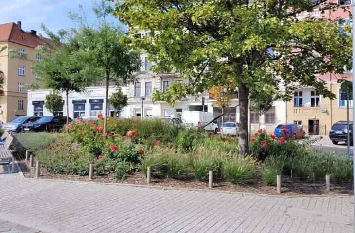 Rynek Łazarski w Poznaniu po przebudowie, wrzesień 2022 r.