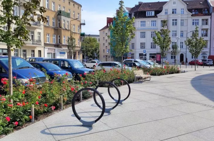 Lazarski Market in Poznań after reconstruction, September 2022.