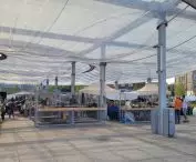 Lazarski Market in Poznań after reconstruction, September 2022.
