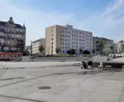 Lazarski Market in Poznań after reconstruction, September 2022.