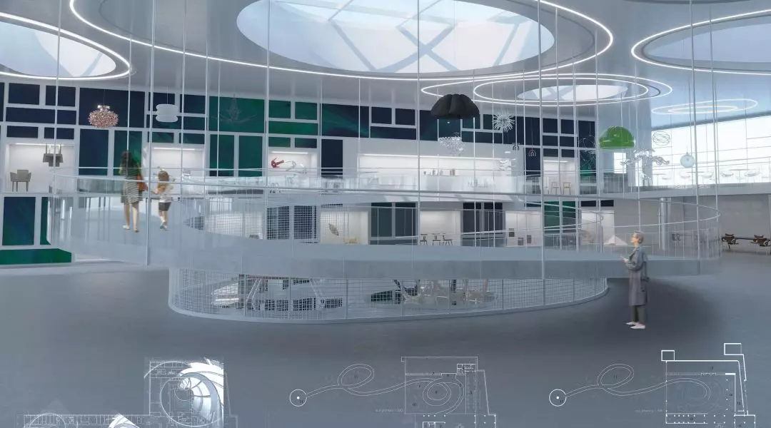 I Wyróżnienie honorowe, „Projekt wnętrz stałej galerii designu”