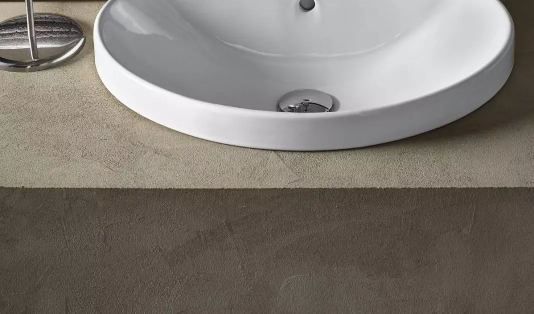 Rounded washbasin will add lightness to the styling