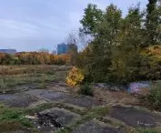 Former Szyc Stadium in Poznań, October 2022.