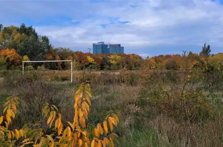 Former Szyc Stadium in Poznań, October 2022.