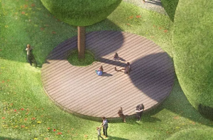 Projekt Kuźnia Kultury, widok na park 