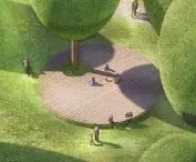 Projekt Kuźnia Kultury, widok na park 