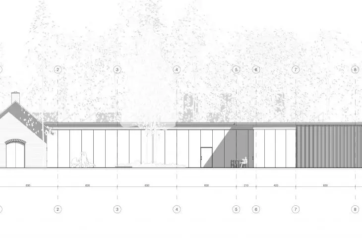 Cultural Forge project, southeast elevation
