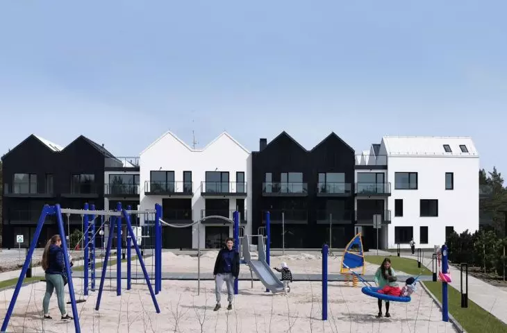 A playground and sports field have also been designed