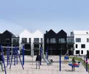 A playground and sports field have also been designed