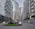 Bliska Wola estate - inner street and intensive residential development 